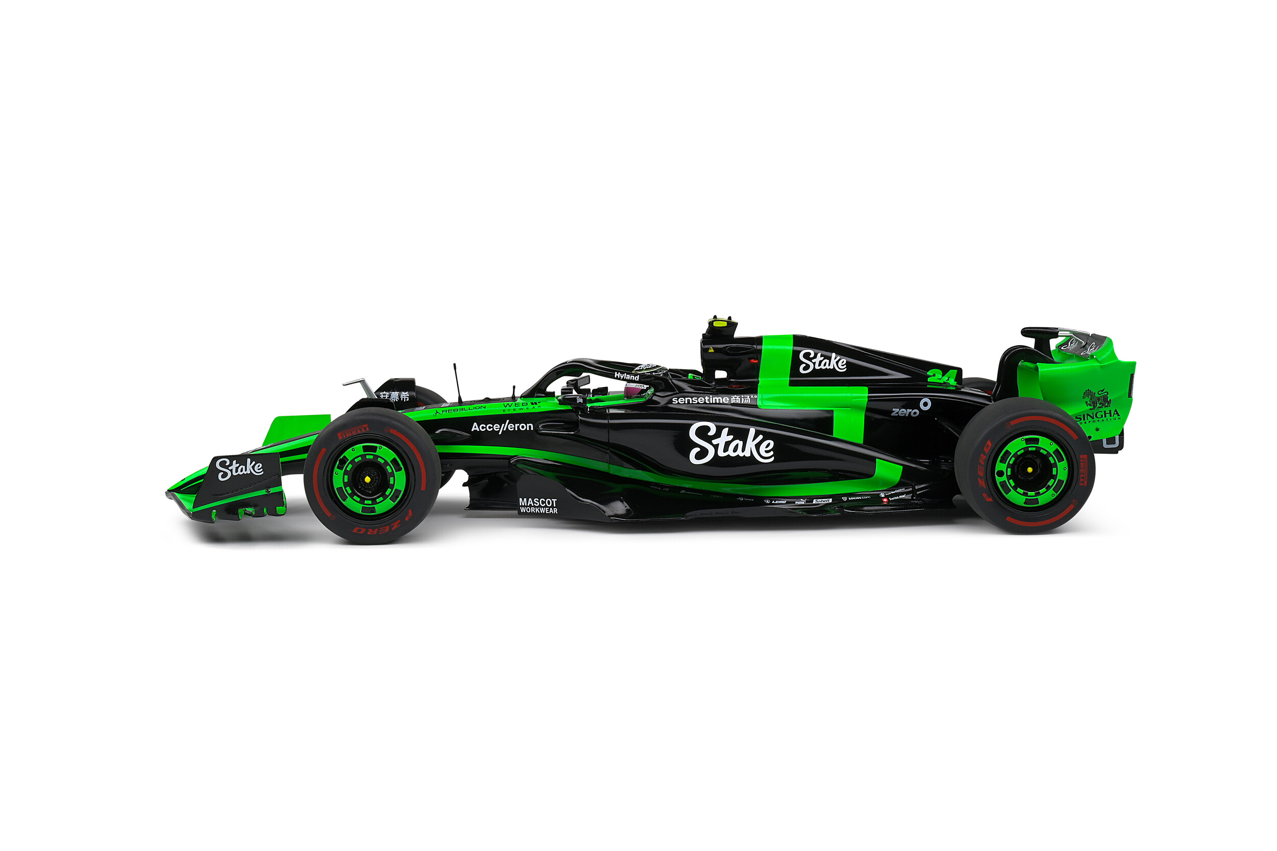SOLIDO 1/18 - SAUBER - F1 C44 TEAM STAKE KICK N 24 BAHRAIN GP 2024 ZHOU GUANYU - 1814101 - Image 2