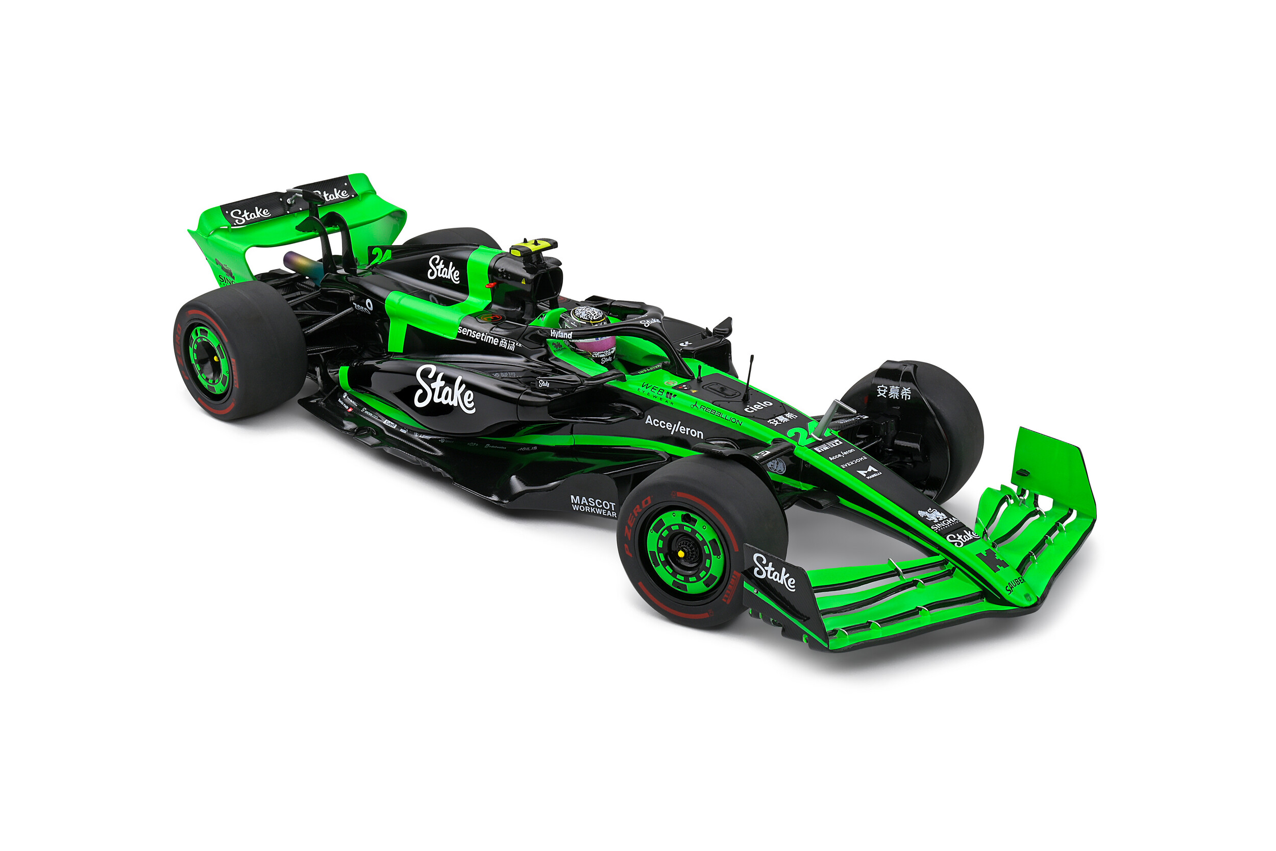 SOLIDO 1/18 - SAUBER - F1 C44 TEAM STAKE KICK N 24 BAHRAIN GP 2024 ZHOU GUANYU - 1814101 - Image 6