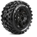Louise RC MFT X-MCROSS Tire Set for X-Maxx Mounted Sport - Black wheels - Hex 24mm - L-T3352B