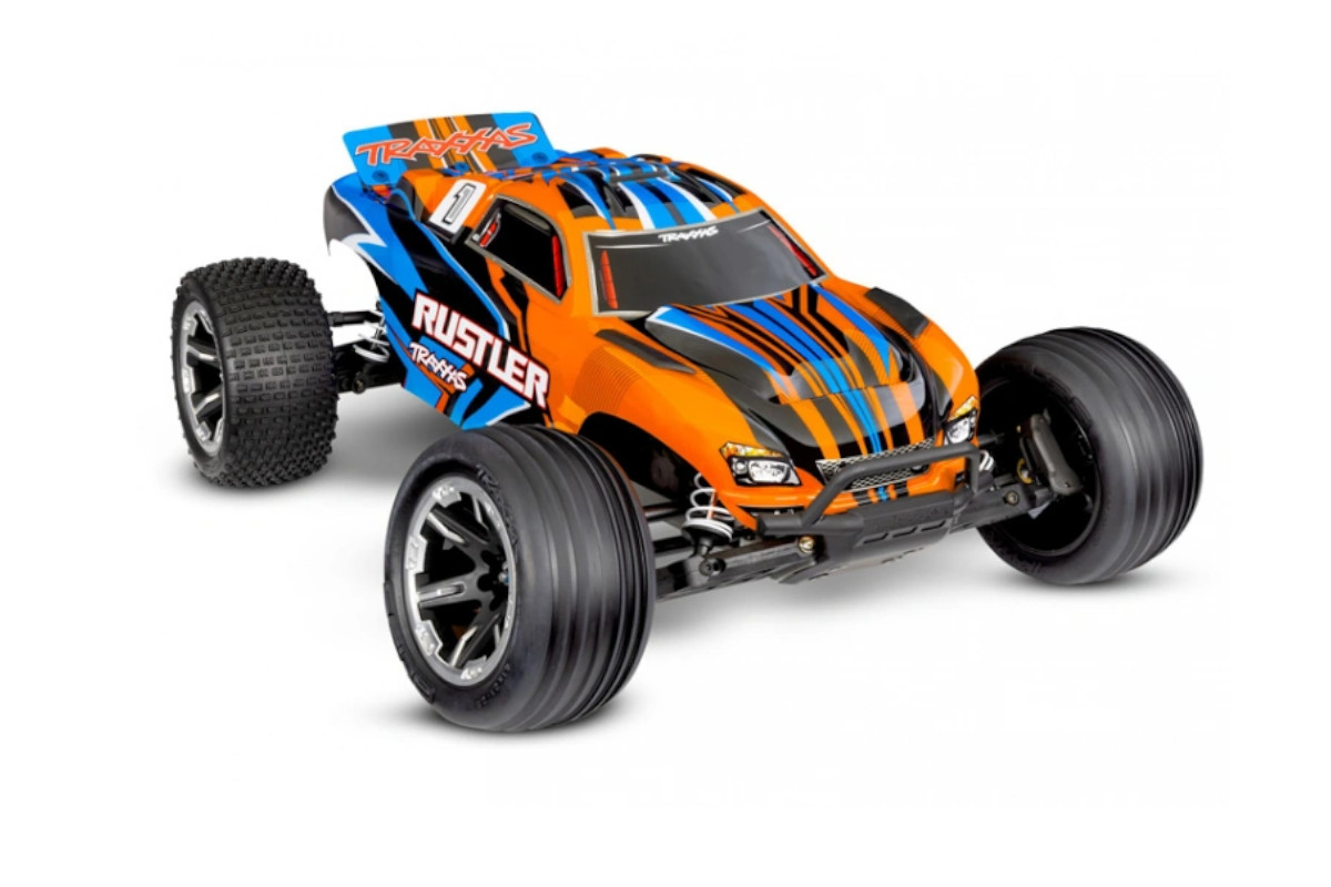 TRAXXAS Rustler 2WD 1/10 RTR TQ EHD Orange USB-C - With Battery/Charger