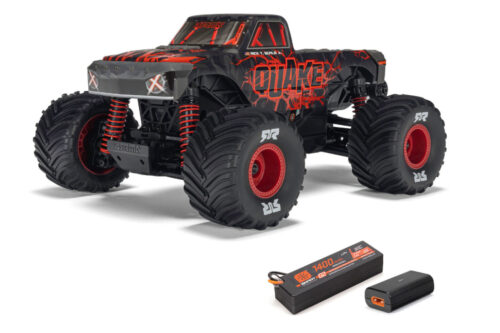 ARRMA 1/16 QUAKE GROM 4X4 RTR Brushed Monster Truck (Battery & Charger Included), Red