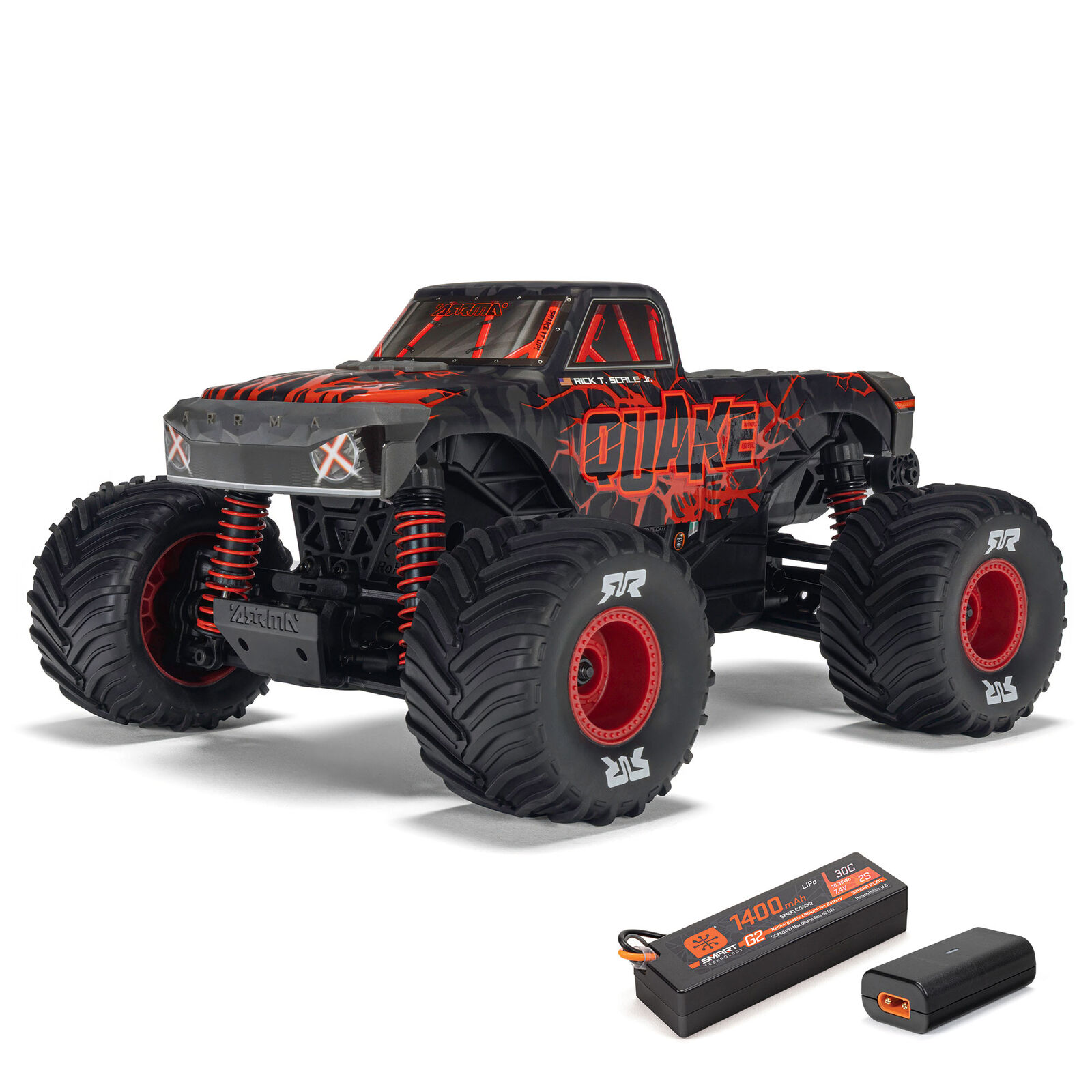 ARRMA 1/16 QUAKE GROM 4X4 RTR Brushed Monster Truck (Battery & Charger Included), Red - Image 3