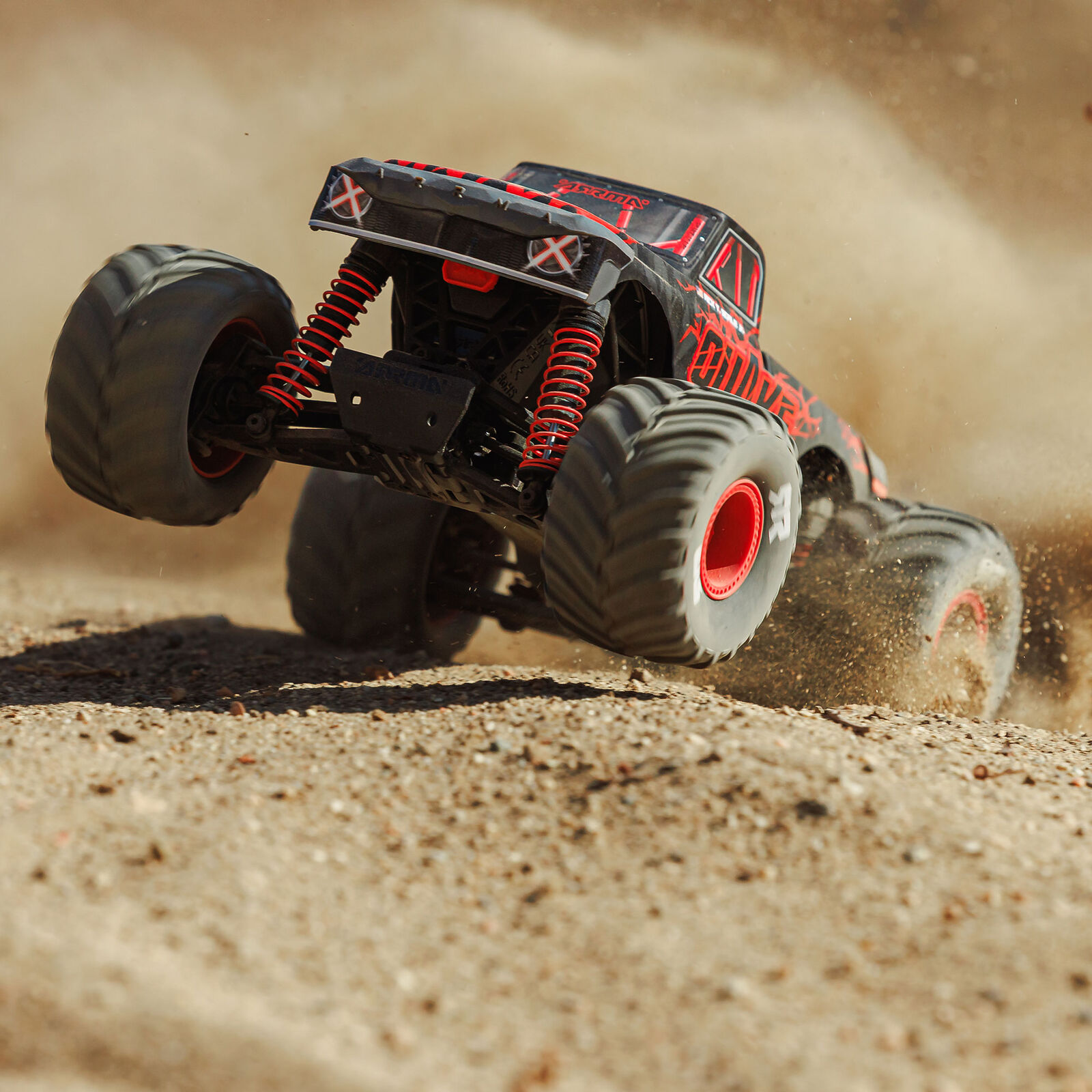 ARRMA 1/16 QUAKE GROM 4X4 RTR Brushed Monster Truck (Battery & Charger Included), Red - Image 4