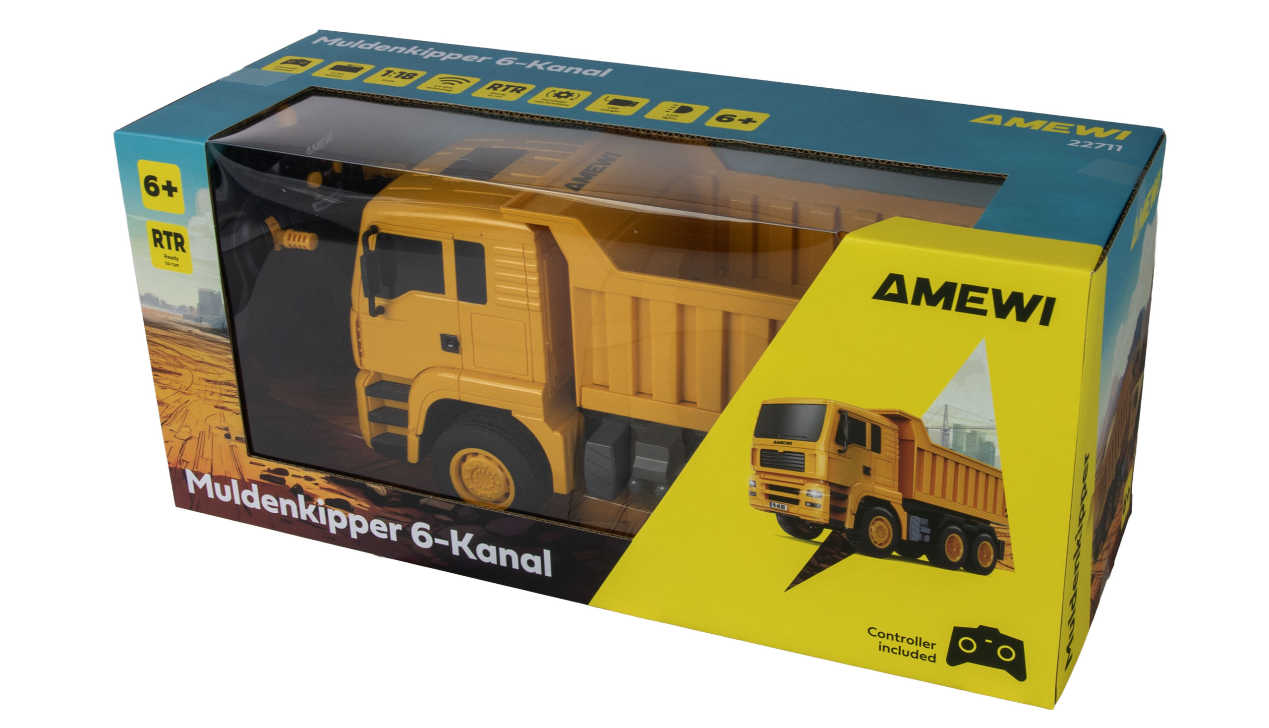 AMEWI Dump Truck 6-Channel 1/18 RTR - 22711 - Image 6