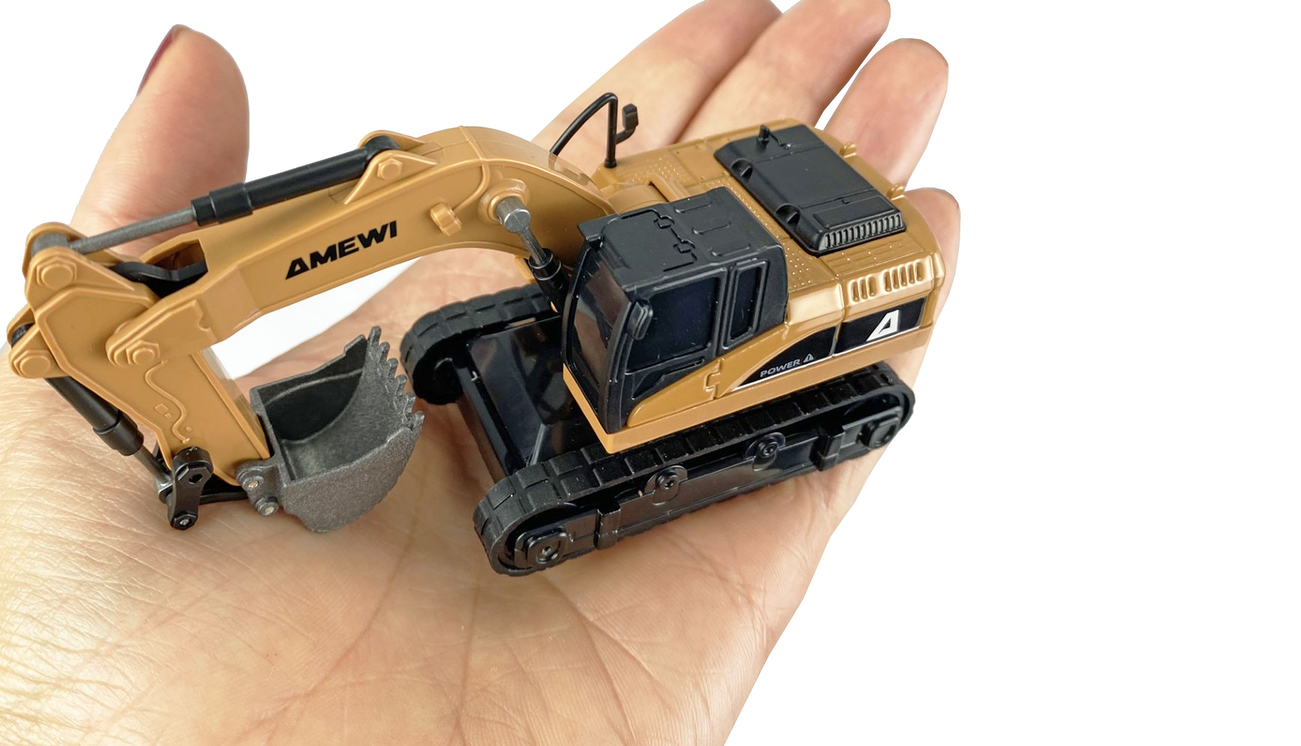 AMEWI Mini Metal Excavator 8 channels 1/64 RTR - 22747 - Image 2