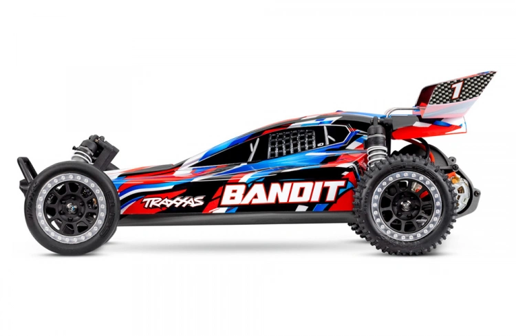 TRAXXAS Bandit 2WD 1/10 RTR TQ EHD Red USB-C Charger /7 cell NiMH 3000mAh - Image 3
