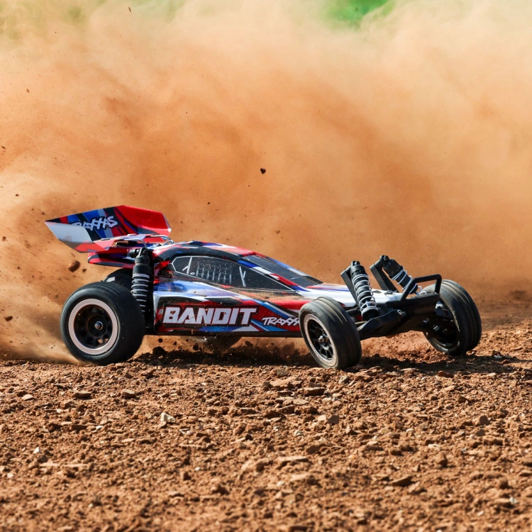 TRAXXAS Bandit 2WD 1/10 RTR TQ EHD Red USB-C Charger /7 cell NiMH 3000mAh - Image 4