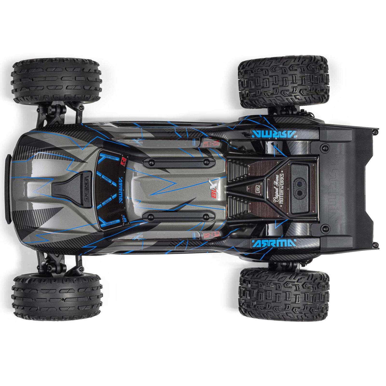 ARRMA 1/10 VORTEKS 223S DSC 2WD RTR Brushless Stadium Truck, Blue (without battery - charger) - Image 7