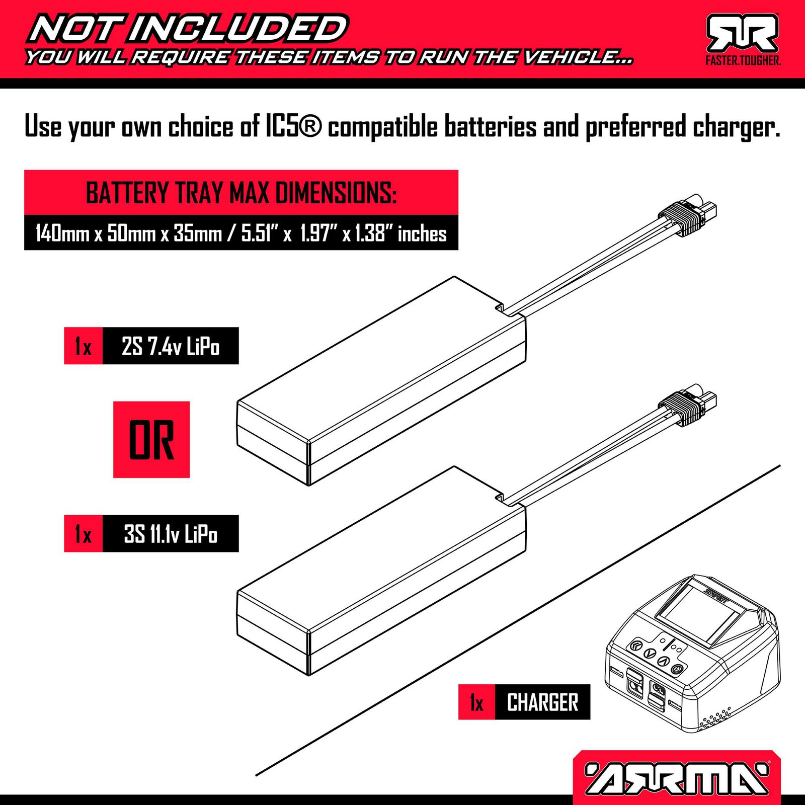 ARRMA 1/10 VORTEKS 223S DSC 2WD RTR Brushless Stadium Truck, Blue (without battery - charger) - Image 4