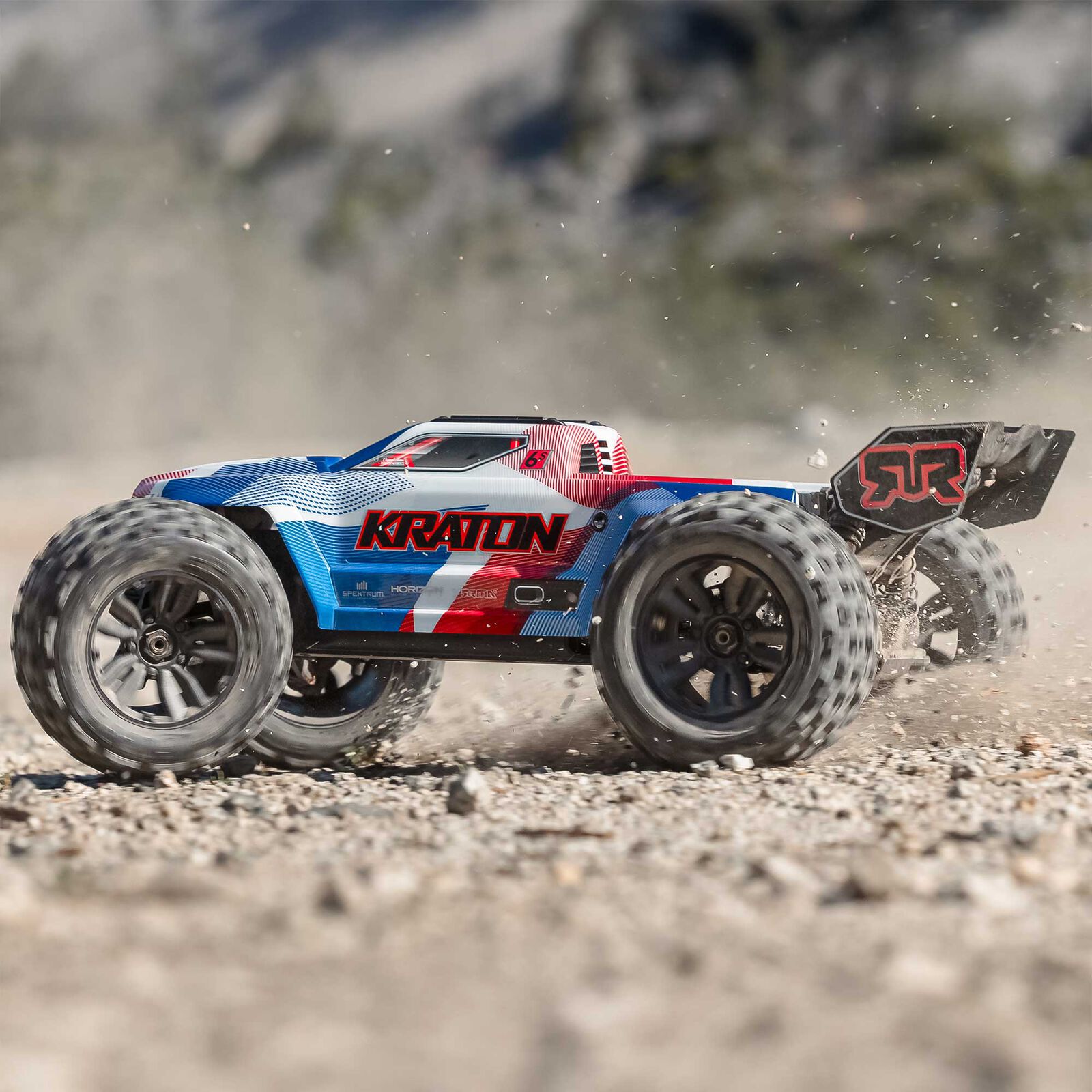 ARRMA 1/8 KRATON 4X4 6S BLX BRUSHLESS V6 SPEED TRUCK RTR (Blue/Red) (without Battery - Charger) - Image 2