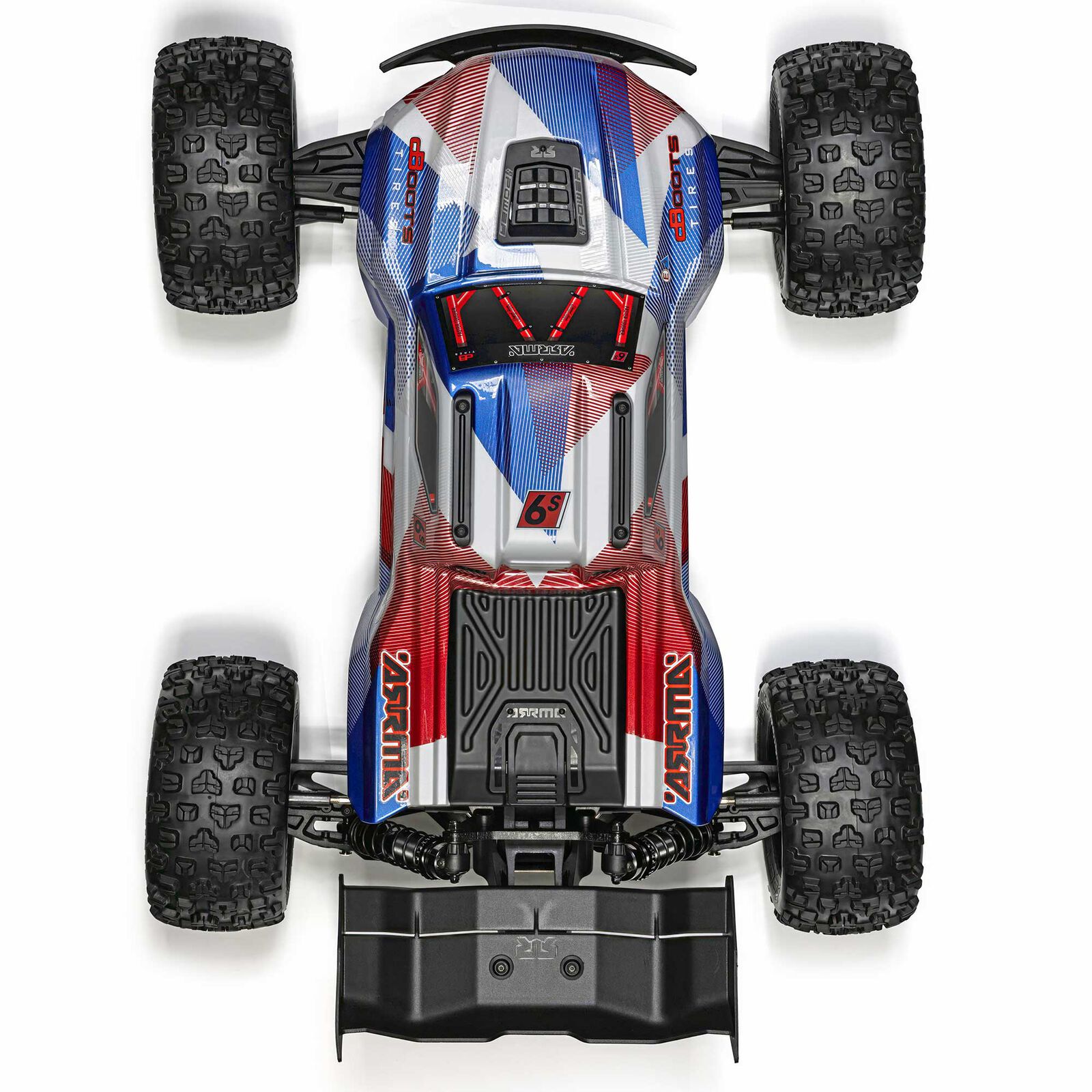ARRMA 1/8 KRATON 4X4 6S BLX BRUSHLESS V6 SPEED TRUCK RTR (Blue/Red) (without Battery - Charger) - Image 3