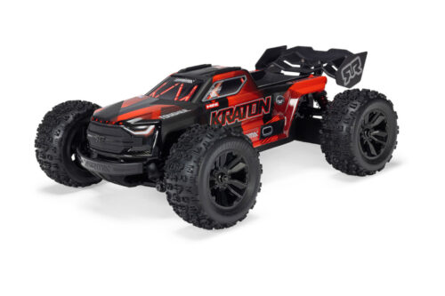 ARRMA 1/16 MINI KRATON 3S DSC 4X4 RTR Brushless Speed Truck, Black/Red (without Battery - Charger)