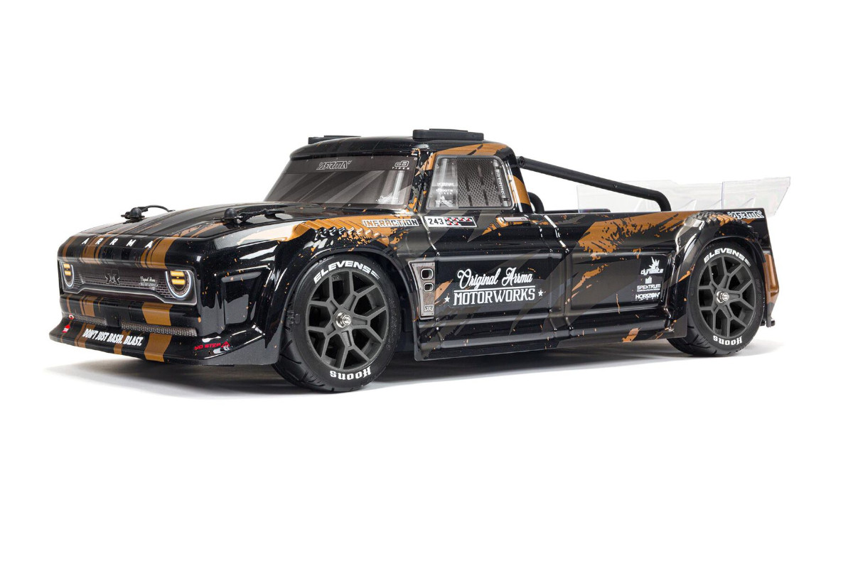 ARRMA 1/8 INFRACTION 3S 4X4 RTR Brushless All-Road Street Bash, Black/Gold (without Battery - Charger)