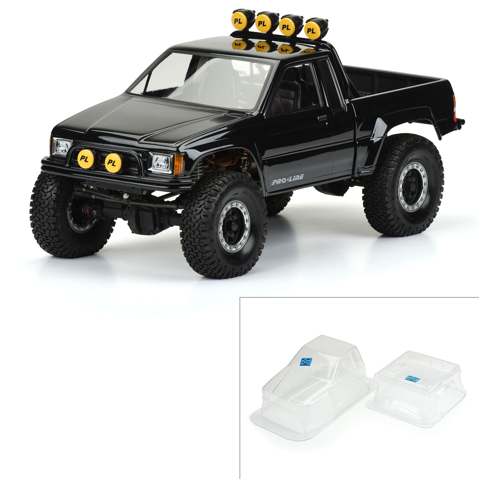 PROLINE 1/10 1985 Toyota HiLux SR5 Clear Body 12.3" (313mm) Wheelbase Crwlrs (ΑΒΑΦΟ ΚΑΠΑΚΙ LEXAN ΓΙΑ RC CRAWLERS) - Image 2