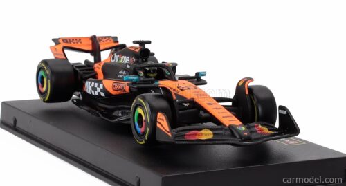 1/43 BURAGO McLAREN F1 MCL39 TEAM MCLAREN N 81 SEASON GP 2025 OSCAR PIASTRI - WITH PILOT AND SHOWCASE