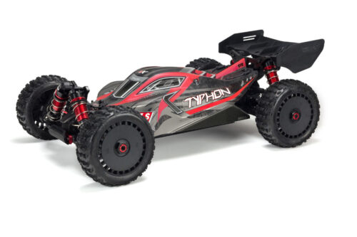 ARRMA 1/8 TYPHON 6S 4X4 RTR Brushless Buggy, Black (without Battery - Charger)