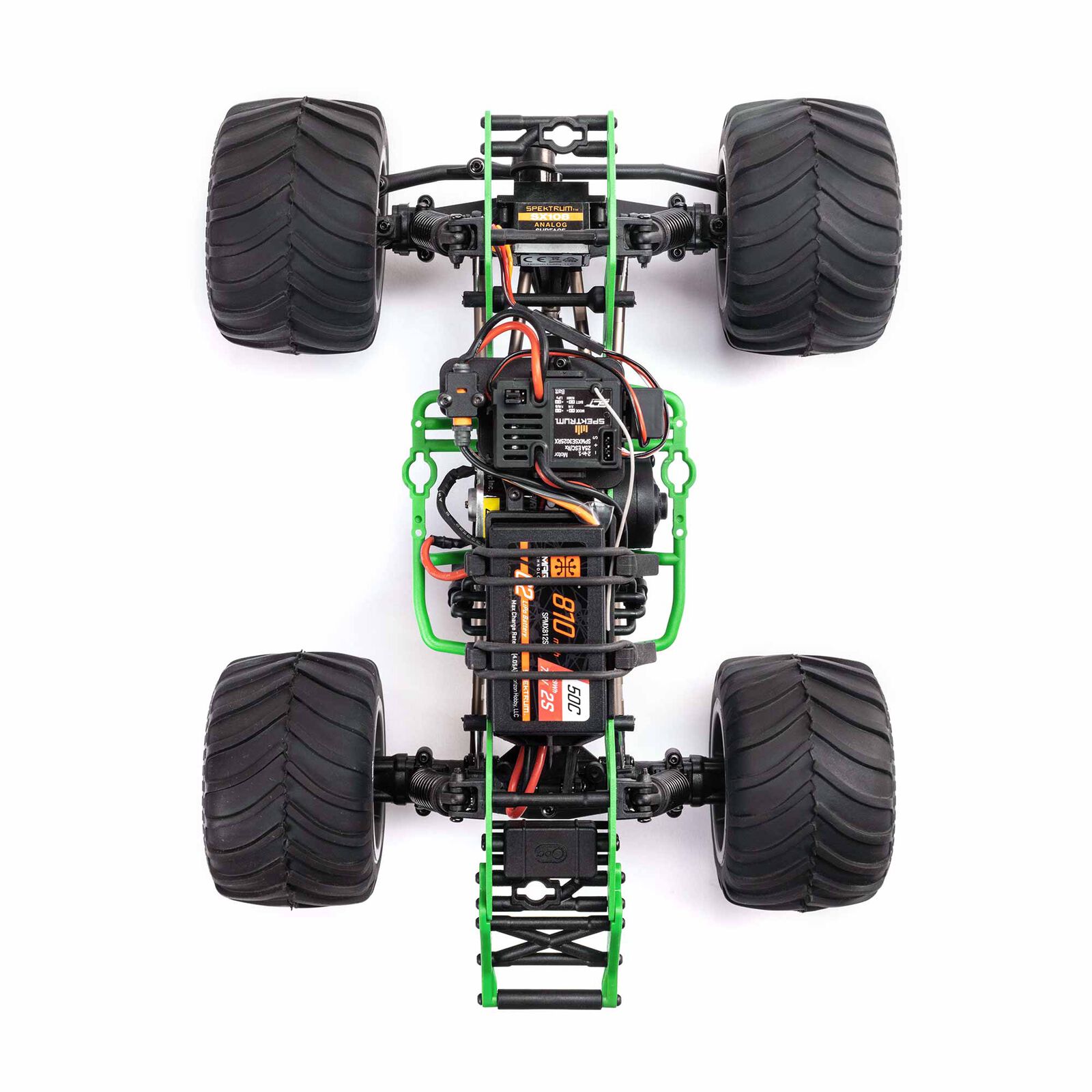 LOSI 1/18 Mini LMT Grave Digger 2S 4X4 RTR Brushed Monster Truck (Battery & Charger Included), Green - Image 9