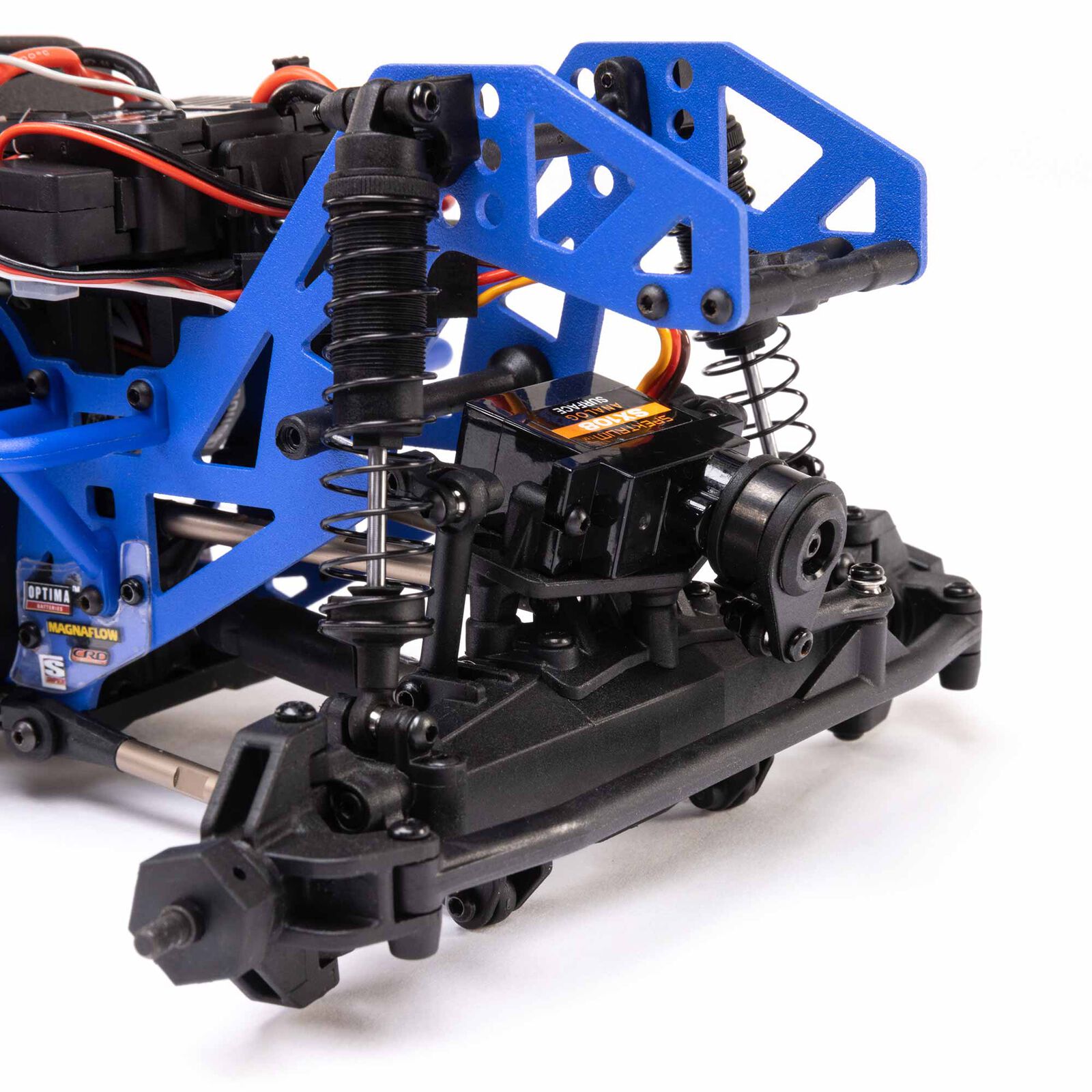 LOSI 1/18 Mini LMT Son Uva Digger 2S 4X4 RTR Brushed Monster Truck (Battery & Charger Included), Blue - Image 13