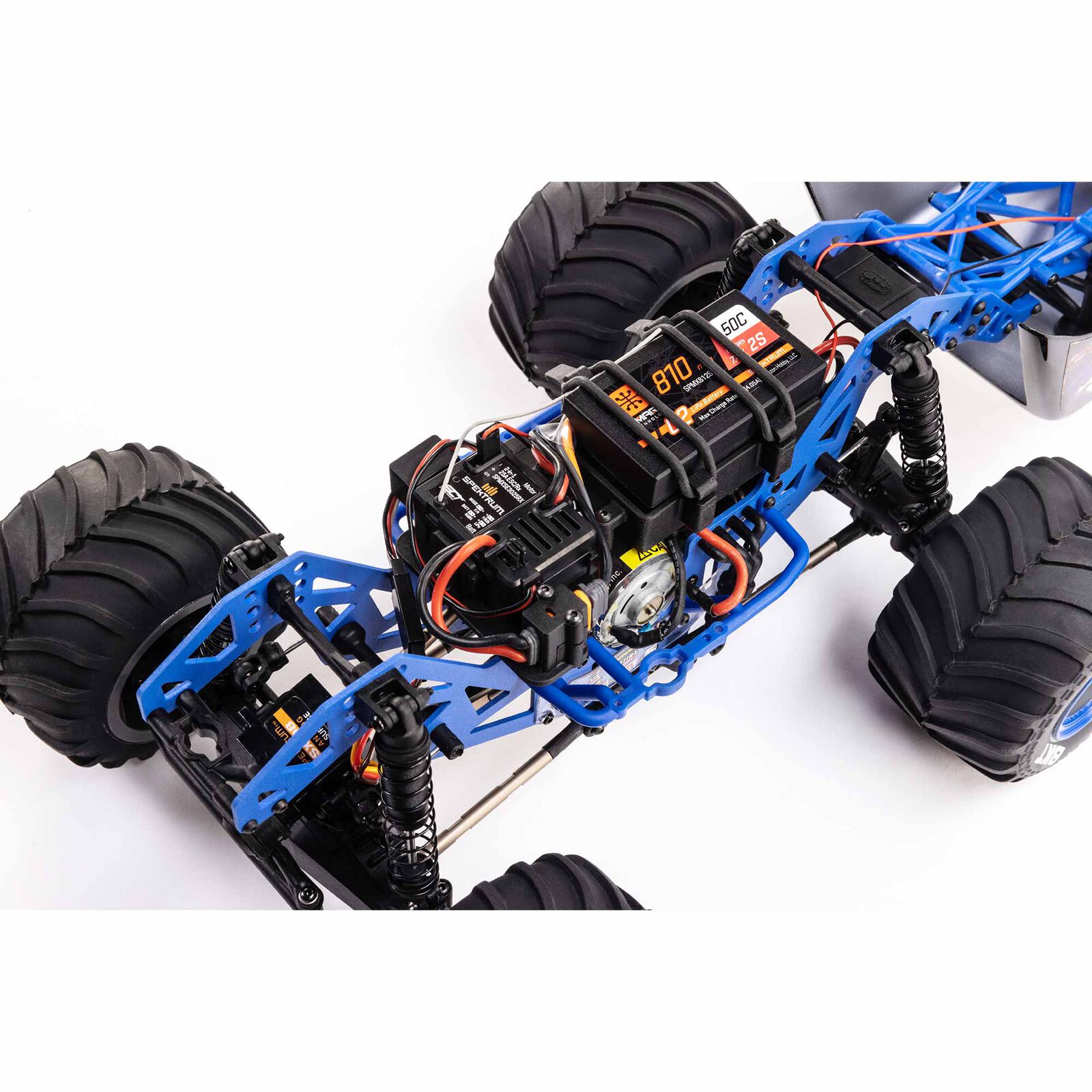 LOSI 1/18 Mini LMT Son Uva Digger 2S 4X4 RTR Brushed Monster Truck (Battery & Charger Included), Blue - Image 15