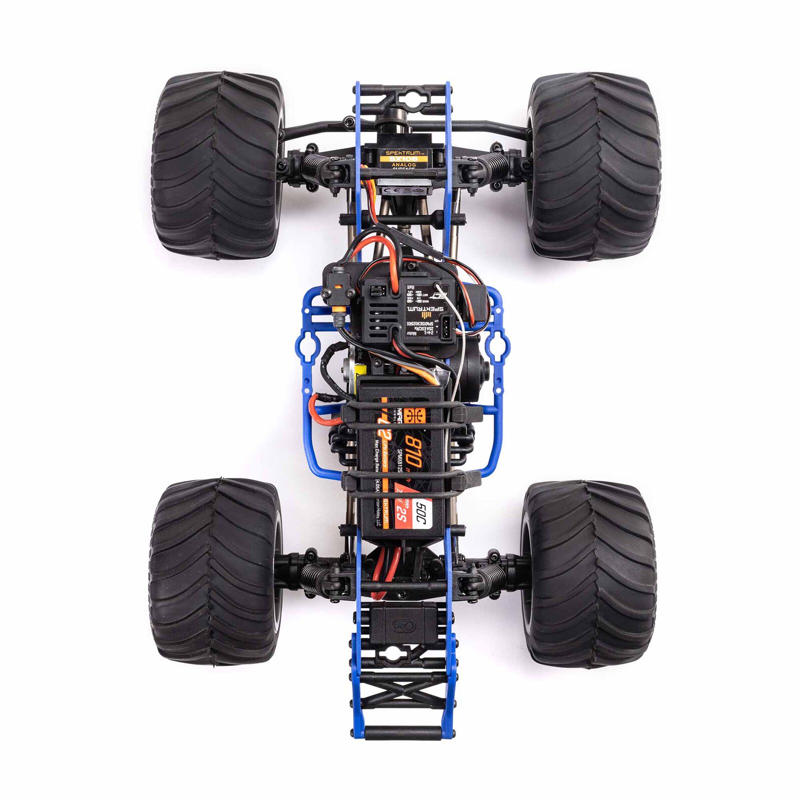 LOSI 1/18 Mini LMT Son Uva Digger 2S 4X4 RTR Brushed Monster Truck (Battery & Charger Included), Blue - Image 11