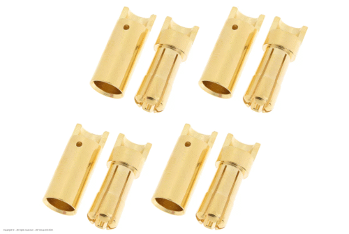 Revtec Connector 5.5mm Gold Plated Male + Female - 4 pairs
