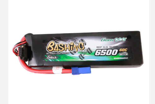 Gens ace G-Tech 6500mAh 11.1V 60C 3S Lipo Battery Pack with EC5-Bashing Series
