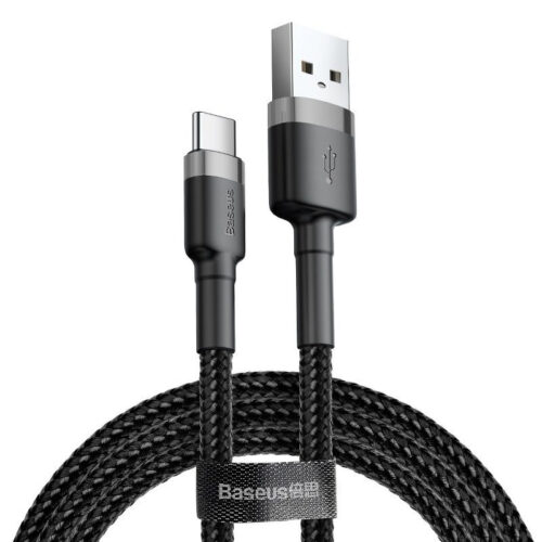 Baseus Καλώδιο USB-C Cafule 2A 2m (Γκρι/ Μαύρο) CATKLF-CG1