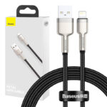 Baseus Καλώδιο USB σε Lightning Cafule Metal Braided, 2.4A, 1m (Μαύρο) CALJK-A01