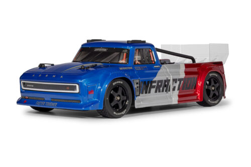 ARRMA 1/8 INFRACTION 223S DSC 4X4 RTR Brushless All-Road Street Bash Truck, Blue/Red (without Battery - Charger)