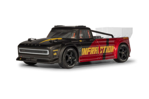 ARRMA 1/8 INFRACTION 223S DSC 4X4 RTR Brushless All-Road Street Bash Truck, Black/Red (without Battery - Charger)