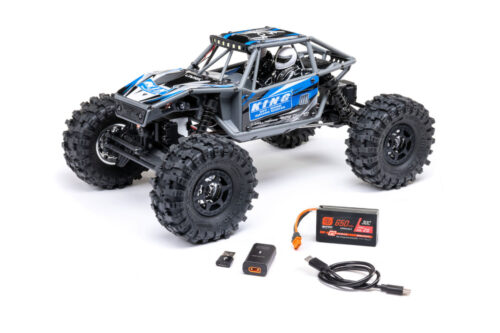 AXIAL 1/18 UTB18 Capra 4WS 4X4 RTR Brushed Rock Crawler (Battery & Charger Included), Blue
