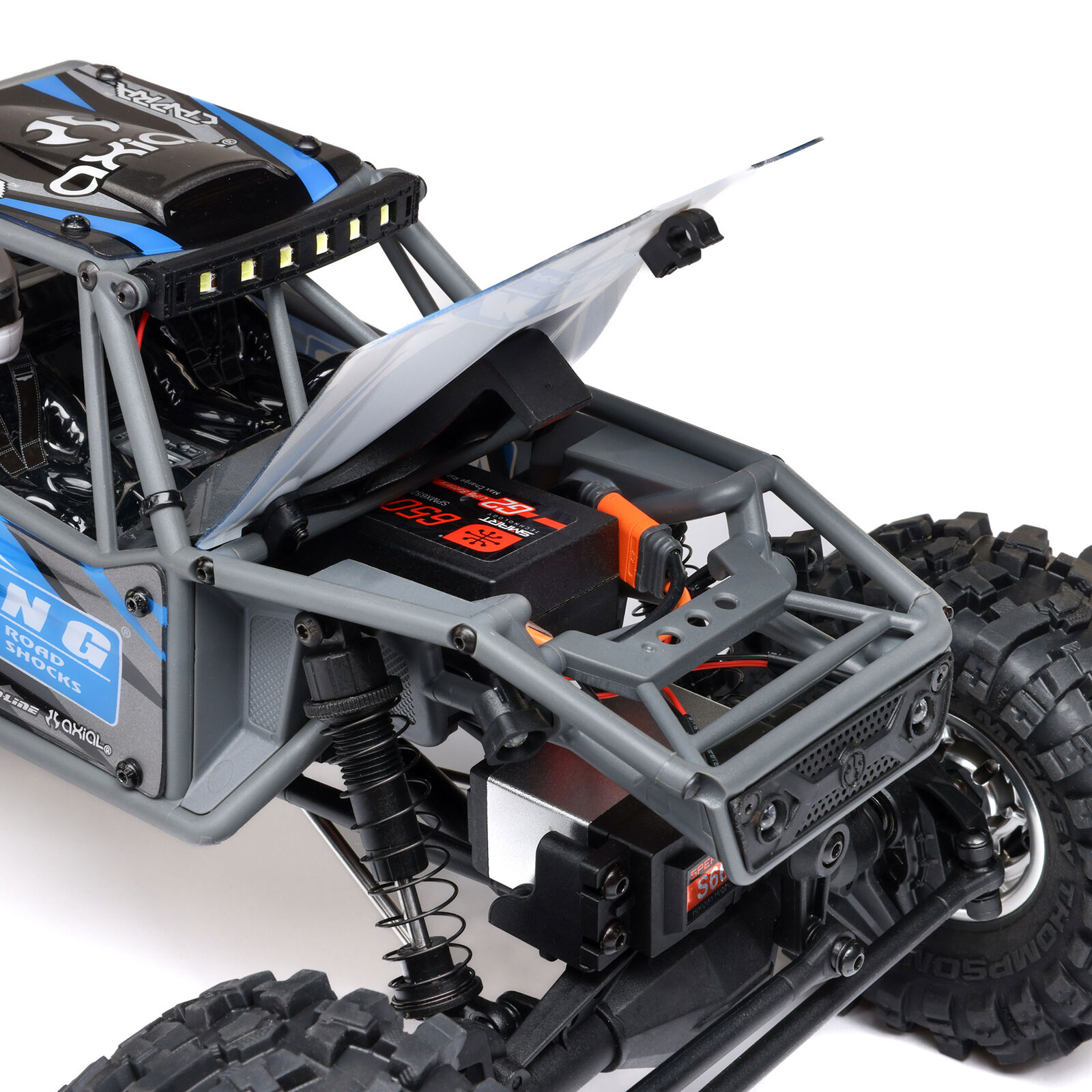 AXIAL 1/18 UTB18 Capra 4WS 4X4 RTR Brushed Rock Crawler (Battery & Charger Included), Blue - Image 13