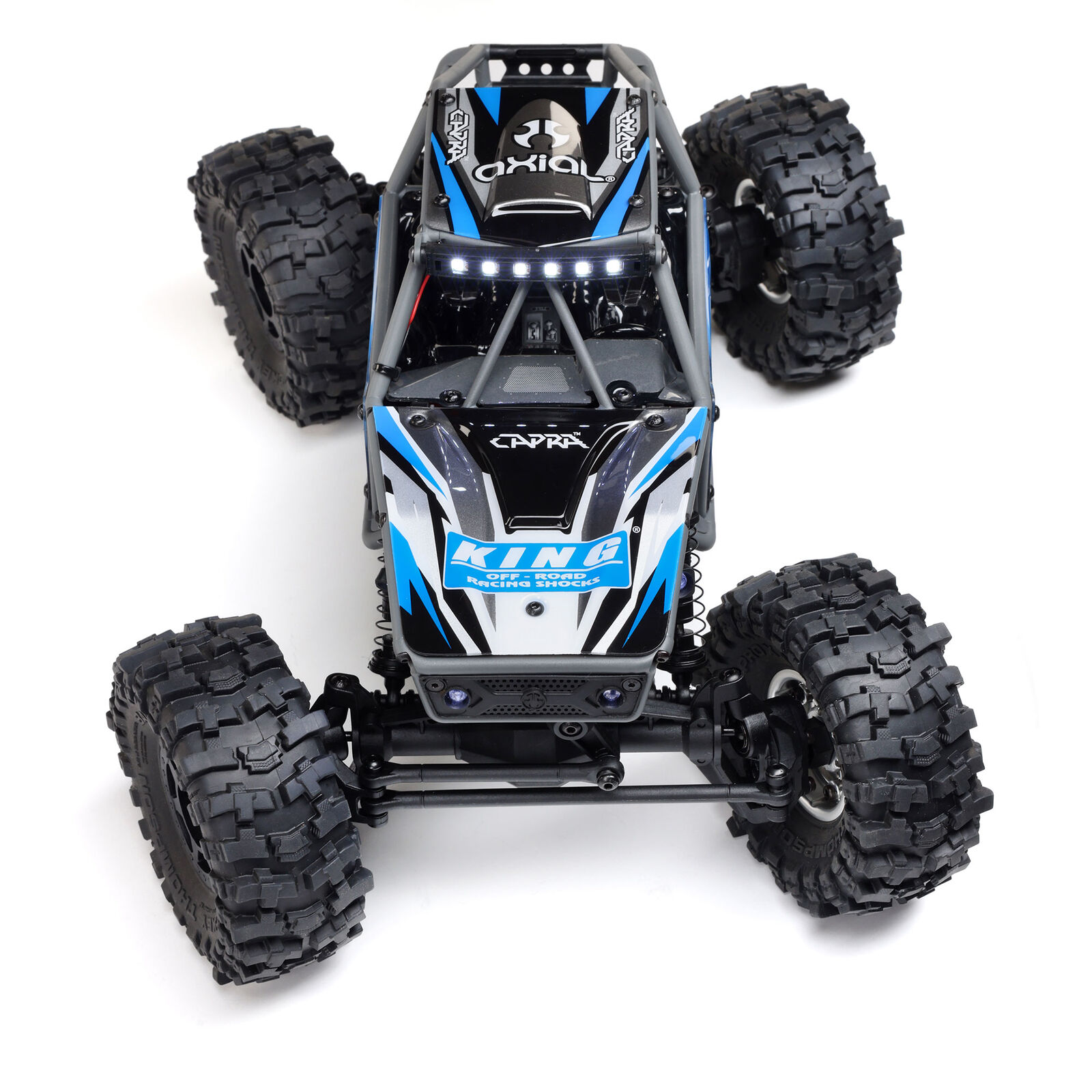 AXIAL 1/18 UTB18 Capra 4WS 4X4 RTR Brushed Rock Crawler (Battery & Charger Included), Blue - Image 9