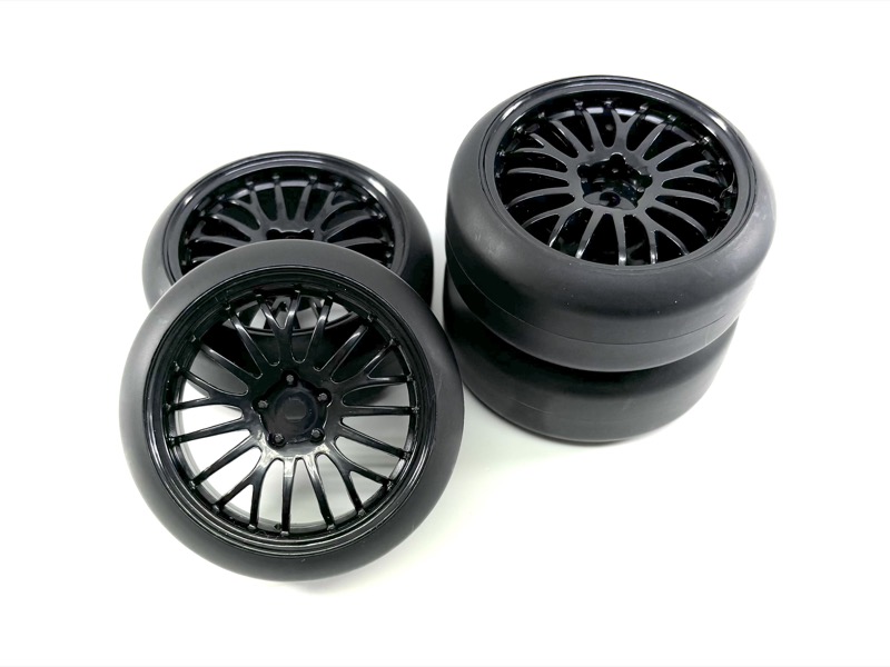 ABSIMA 1:10 Drift Wheel Set ""The Pimp"" black (4)